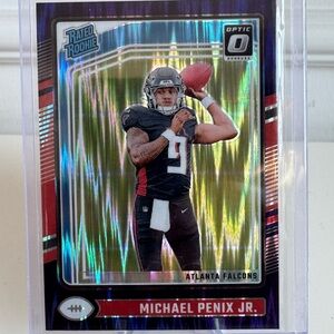 2024 Michael Penix Panini Prizm Color Wave Rookie Card